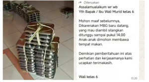 Viral Unggahan Wali Murid SD di Gresik, SPPG Telat Antar MBG ke Sekolah Usai Lebaran